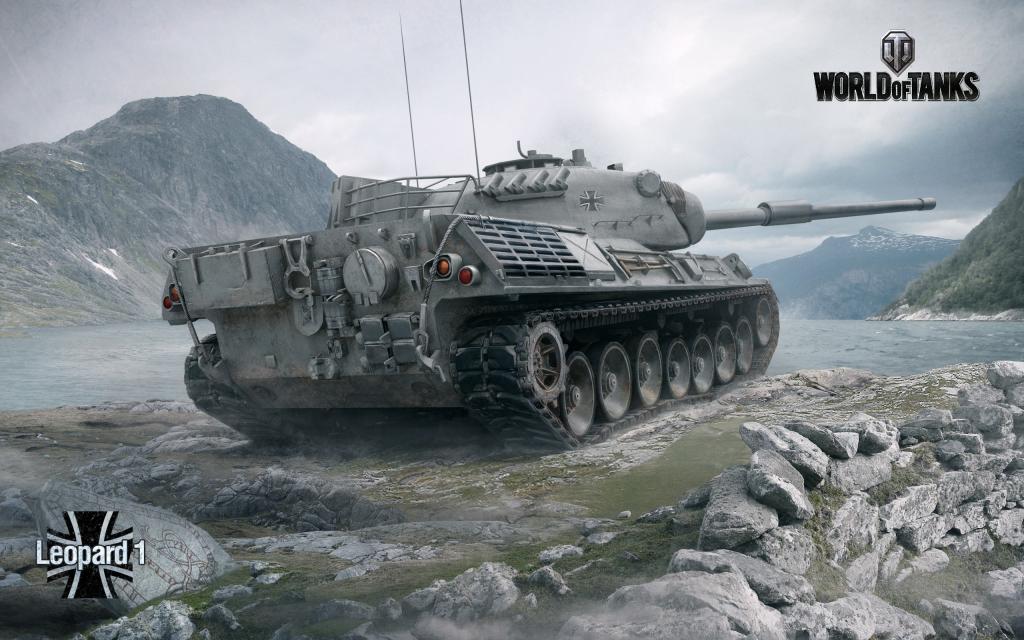 德国豹1在河里游戏坦克世界