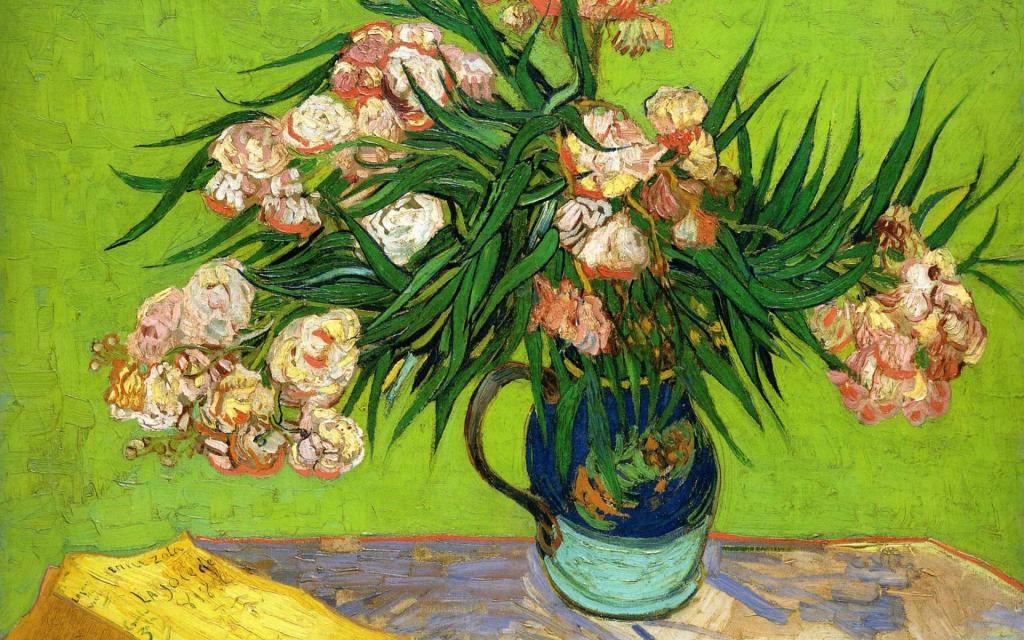 Vincent Van Gogh绘画 -  Oleanders