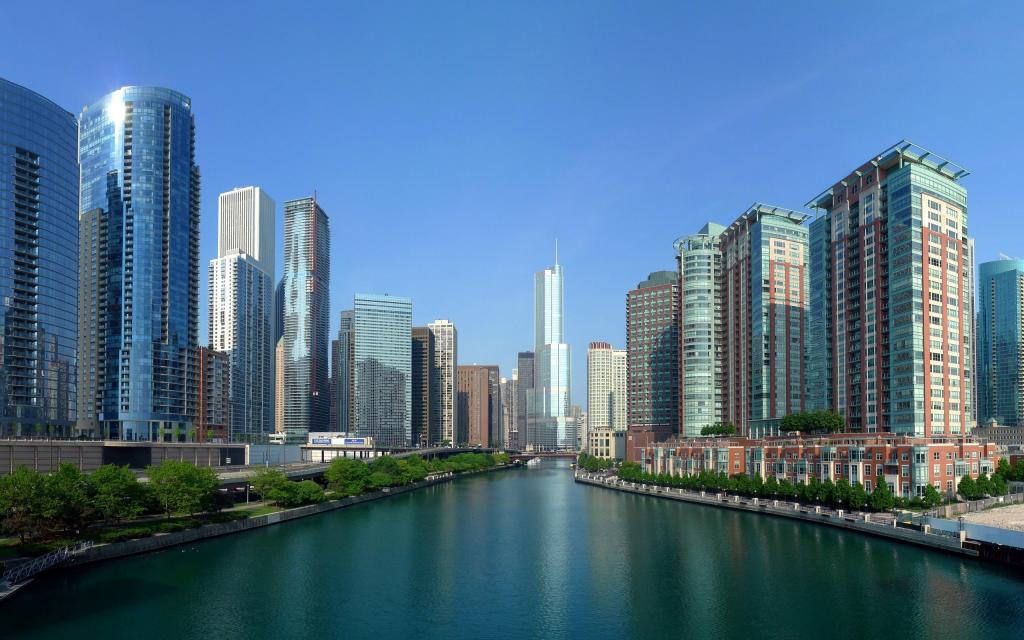 在芝加哥市的河流