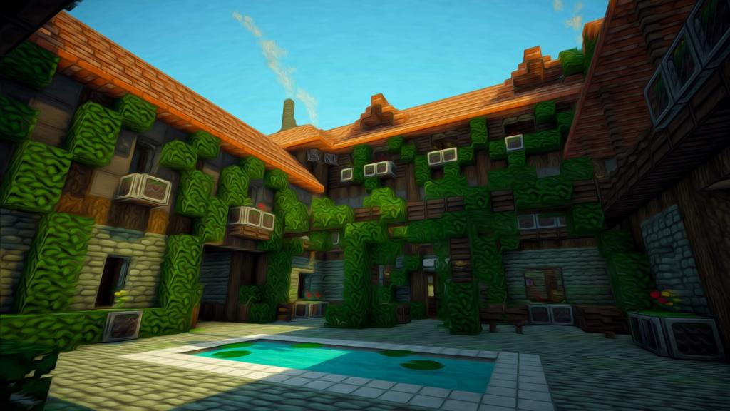 大厦，游泳池，Minecraft，空调