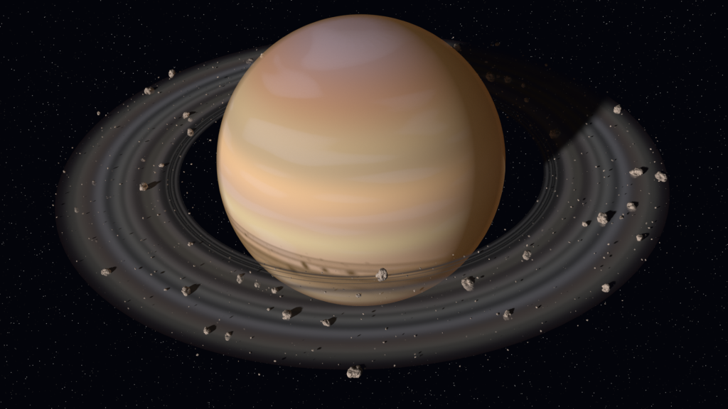 行星土星与圆环