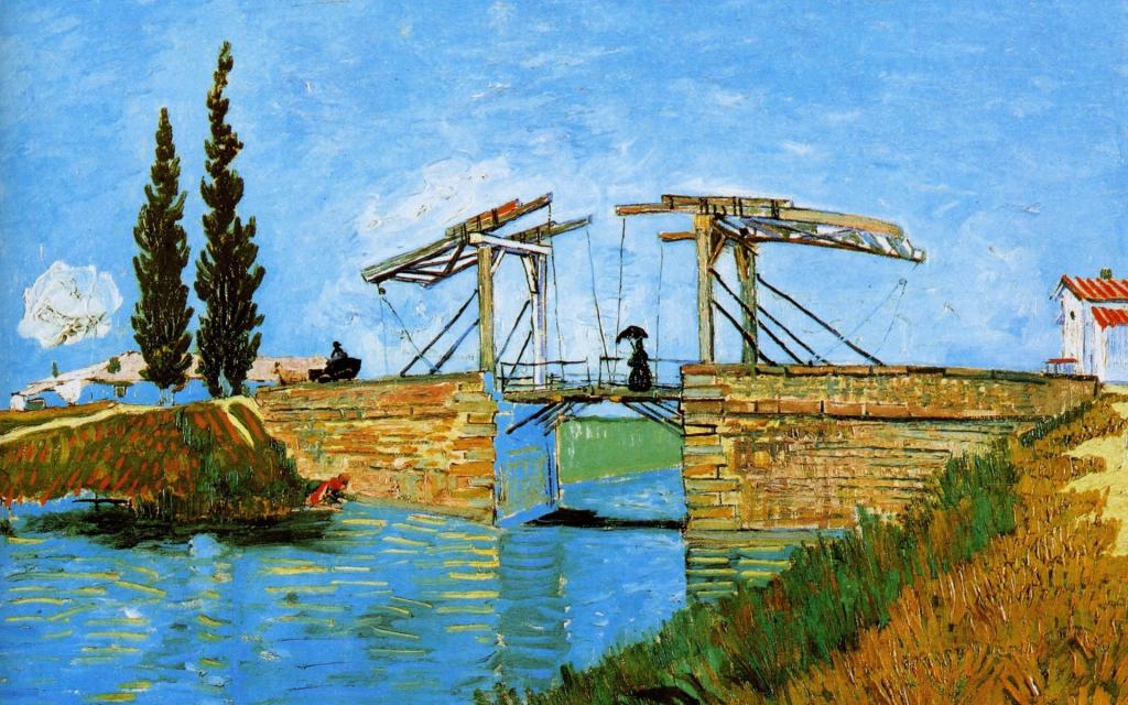 Vincent Van Gogh绘画 -  Langlois的桥梁