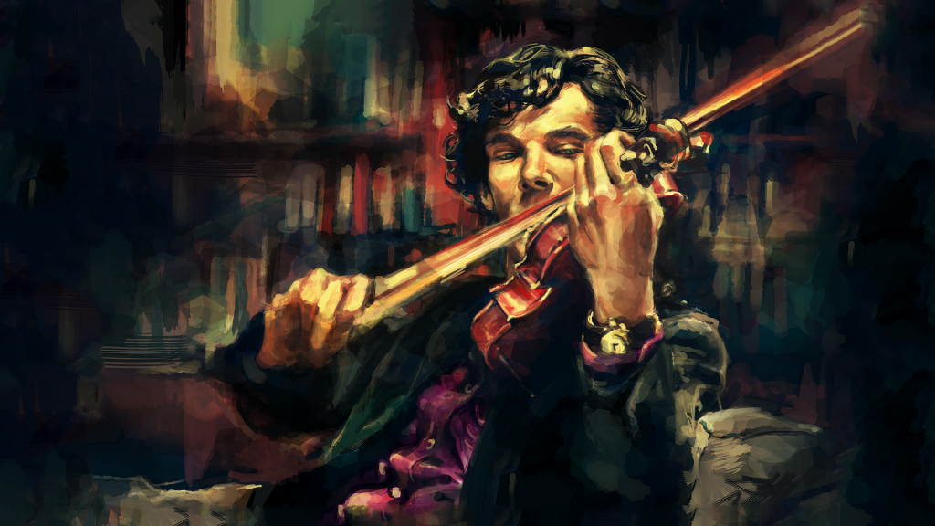 Sherlock拉小提琴，艺术