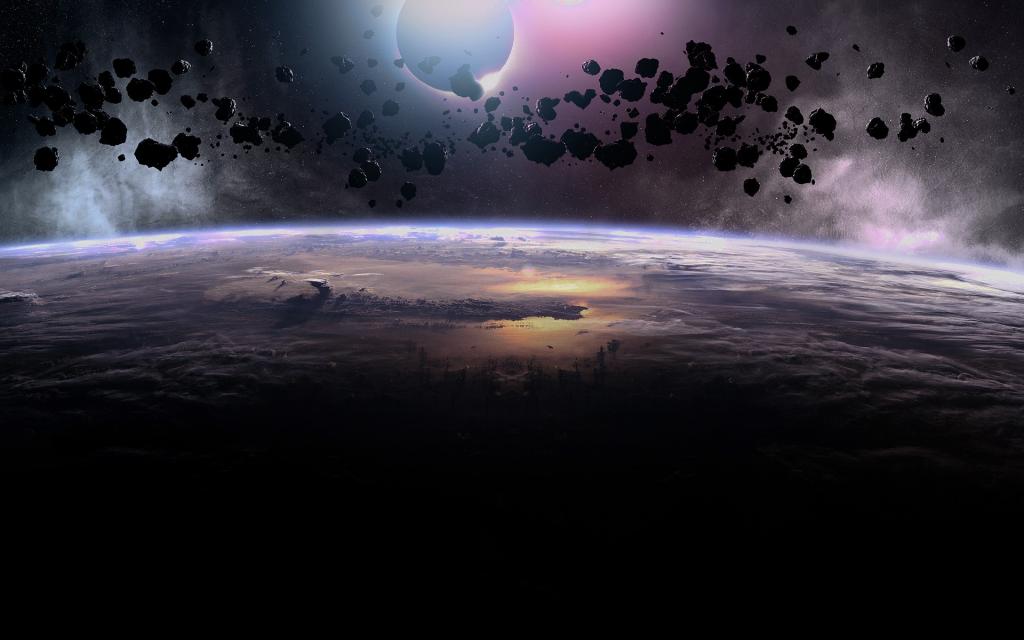 在行星上面的黑小行星云