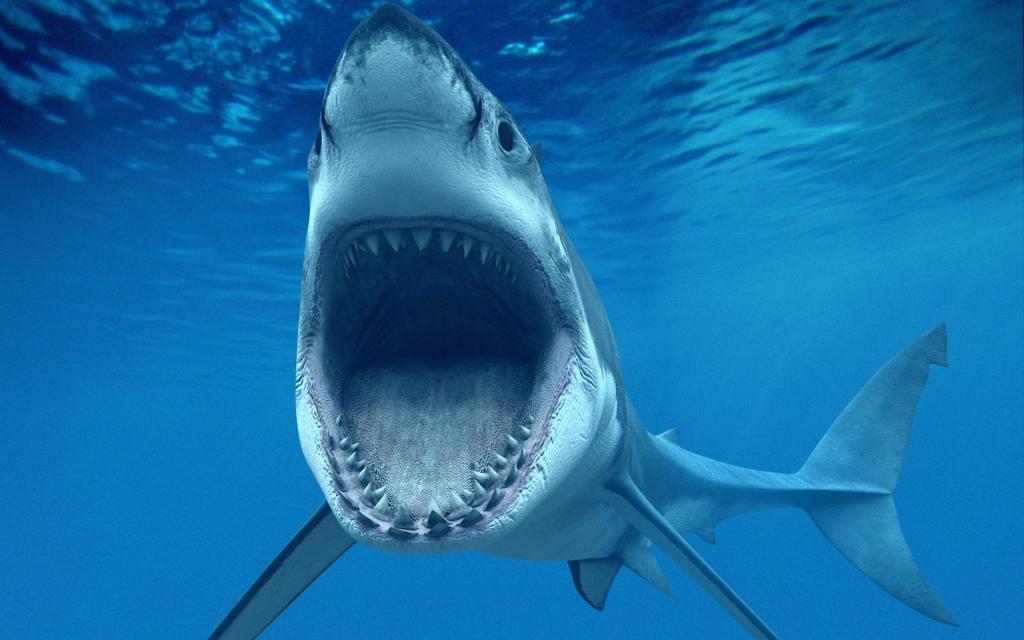 一只白鲨的嘴