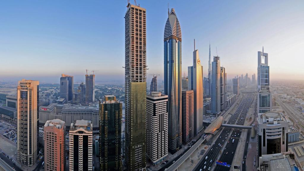 摩天大楼在迪拜的建设