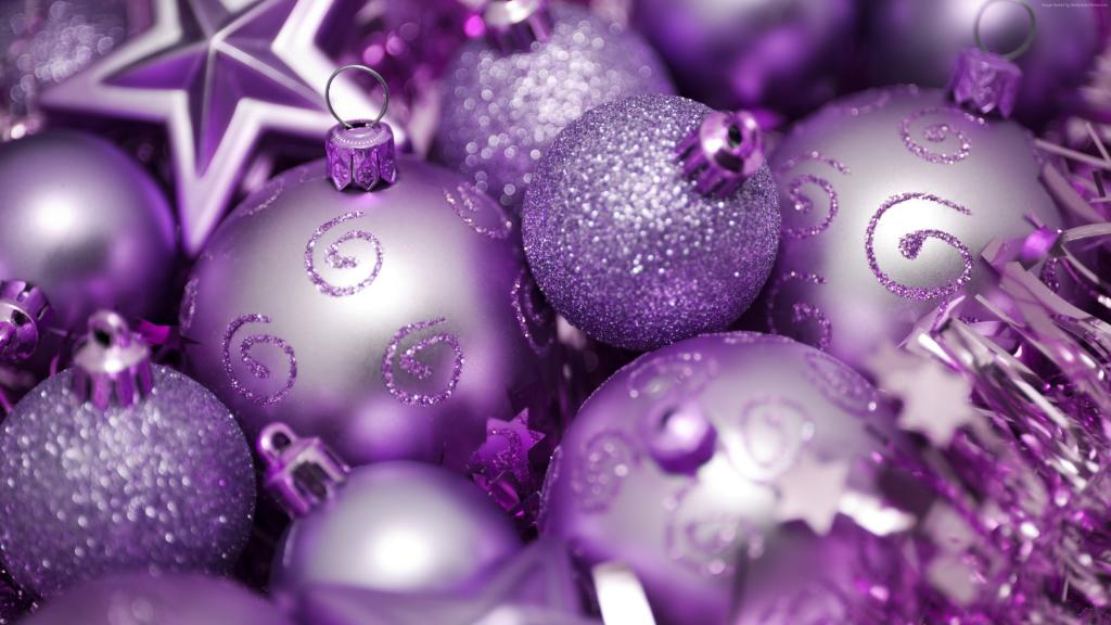 紫罗兰色圣诞节球
