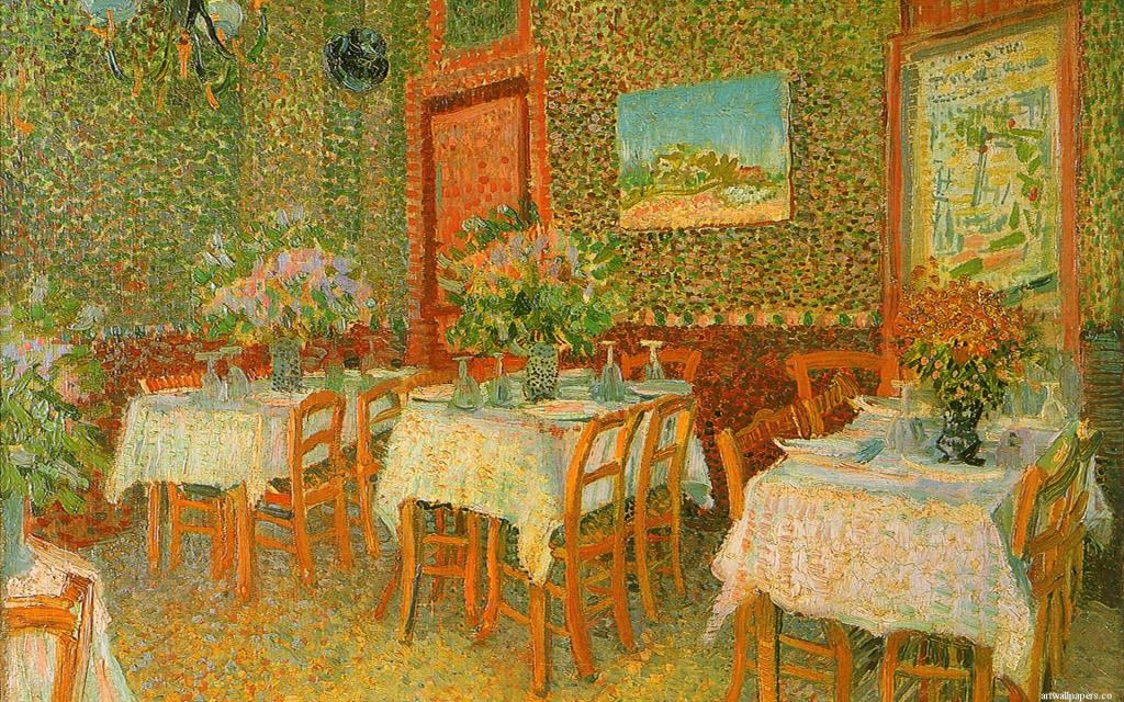 Vincent van Gogh绘画 - 餐厅