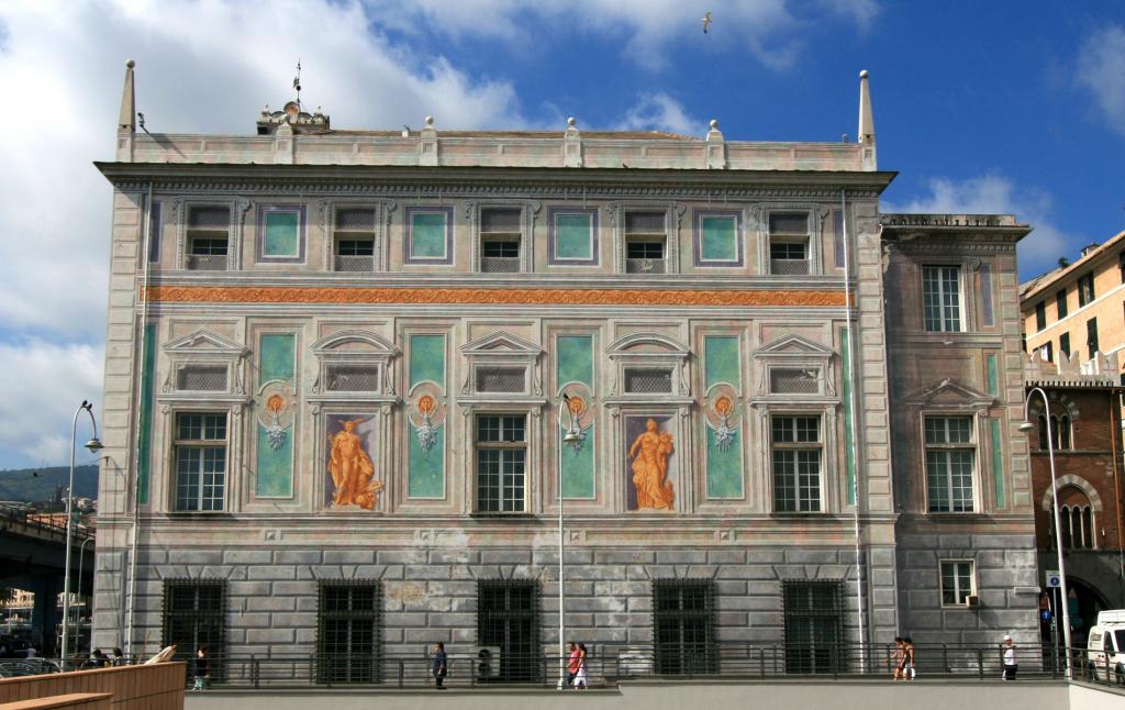 圣乔治宫殿的墙壁在热那亚，意大利