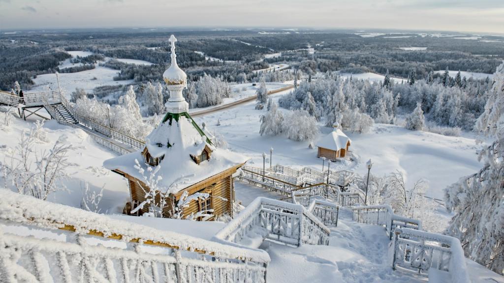 在俄罗斯的冬季景观