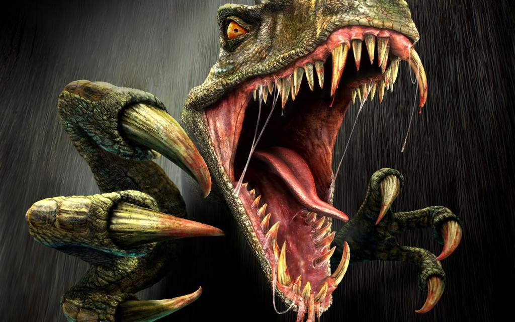 恐龙的暴牙嘴