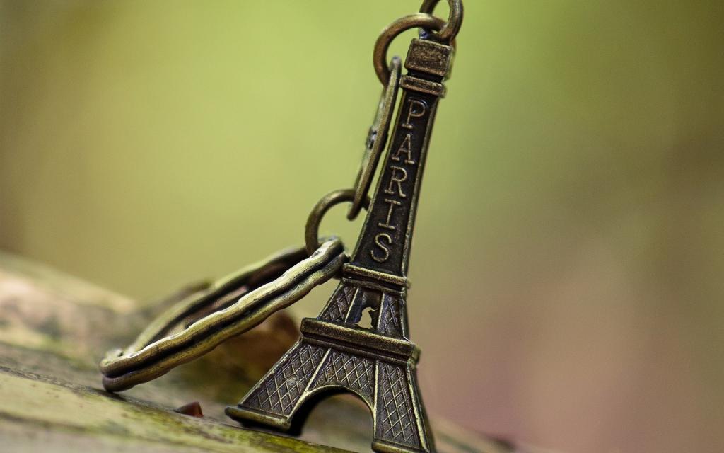 艾菲尔铁塔，巴黎，宏，钥匙链，金属