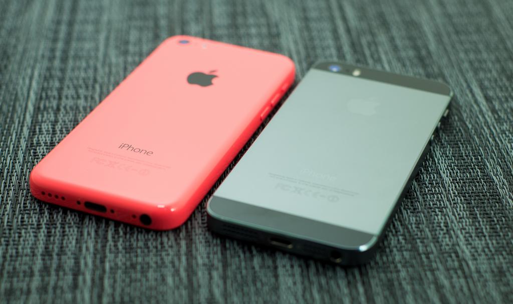 Iphone 5S和Iphone 5C，比较