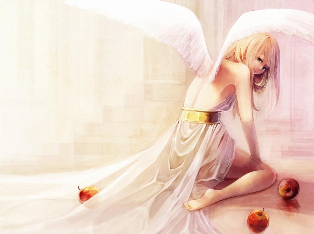 翅膀，天使，苹果
