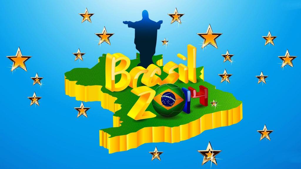 在2014年巴西国际足联世界杯地图上的标志