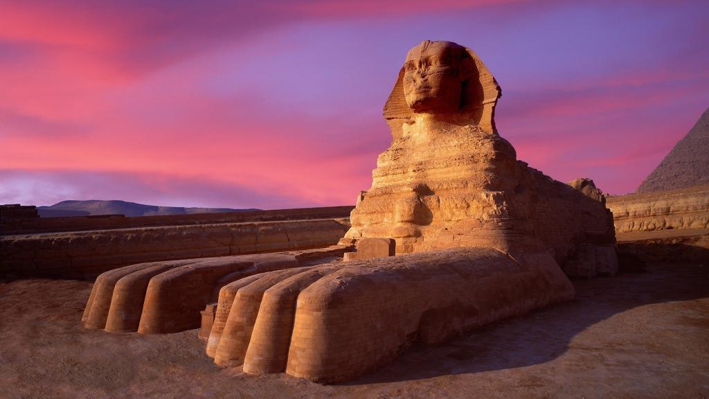 埃及沙漠中的狮身人面像