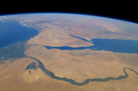 埃及视图从空间
