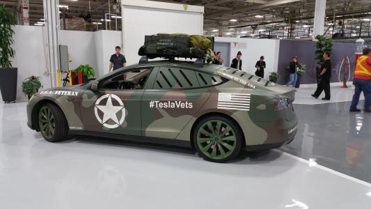 电动汽车特斯拉模型S军事