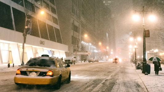 纽约厚厚的雪