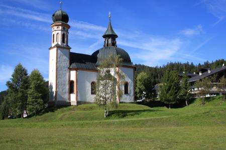 教会在Seefeld，奥地利温泉