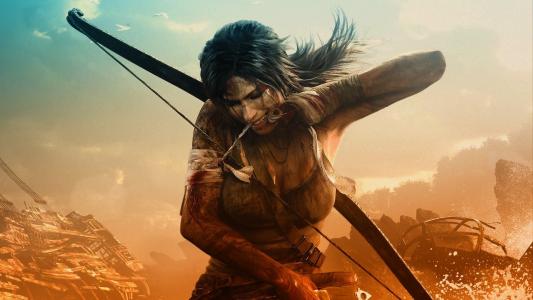 阿切尔在“古墓丽影”（Tomb Raider）游戏中缠住了伤口