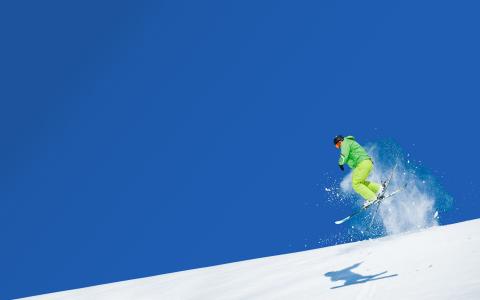 雪，高山滑雪，跳跃，训练