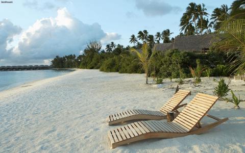 安达曼群岛上的日光浴床