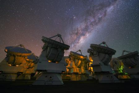 射电望远镜正在研究银河系