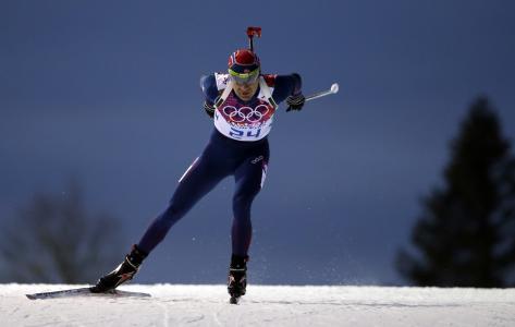 Ole Einar Bjerdalen挪威冬季两项运动员金牌在索契2014年