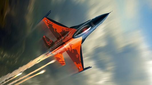 战斗猎鹰飞机F16
