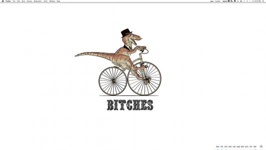 在自行车上的恐龙