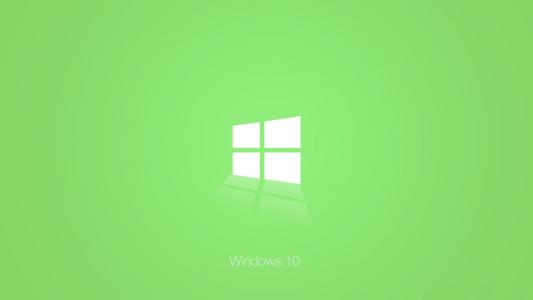 绿色的Windows徽标10