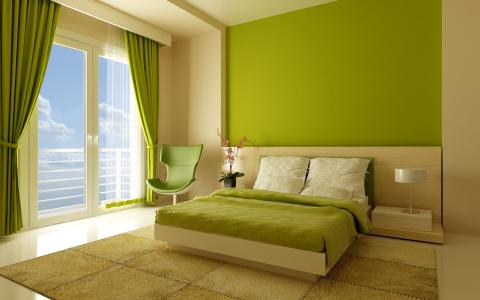 绿色卧室样式