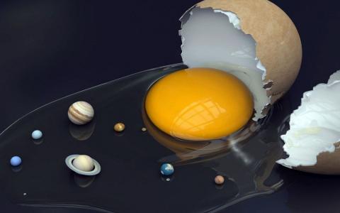 鸡蛋中的太阳系