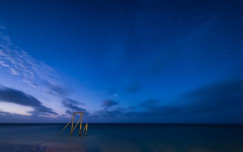 澳大利亚海岸的星夜