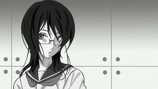 戴着眼镜在动漫的女孩Sayonara Zetsubou老师