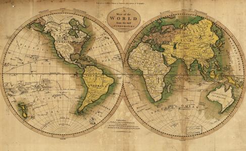 非常古老的世界地图