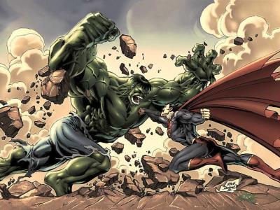 与超人战斗的绿巨人