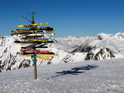 奥地利伊施格尔滑雪胜地的路标