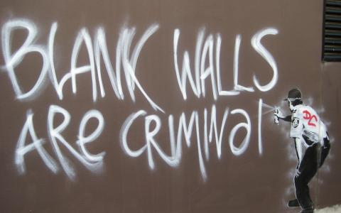 涂鸦，警察罪犯，艺术家班克西