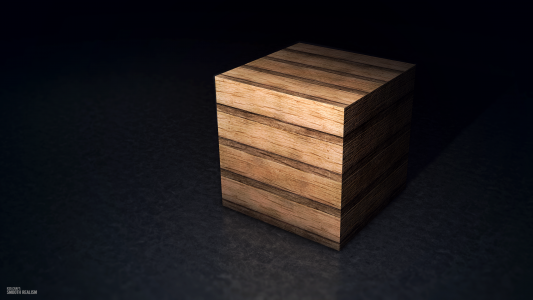 由木头制成的立方体