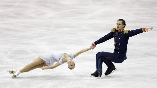 塔季扬娜Volosozhar和马克西姆Trankov俄罗斯花样滑冰运动员