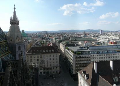 奥地利维也纳市的城市街道