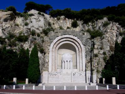 纪念碑在尼斯，法国的城市