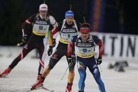 多米尼克·兰德丁格奥地利冬季两项运动员在2014年索契奥运会上获得银牌