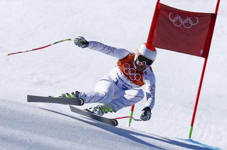 Bode Miller美国滑雪者拿着铜牌