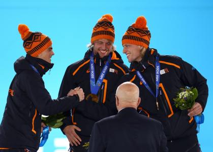 荷兰银牌手Jan Smekekens在索契奥运会上获得银牌