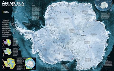 大南极洲的详细的地图