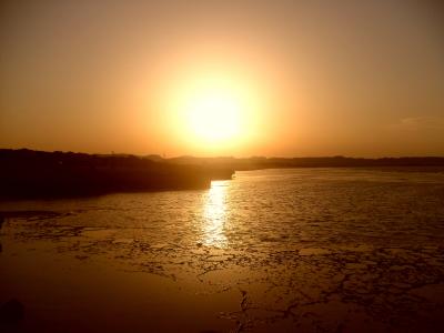 在El Quseir，埃及度假胜地海滩日落