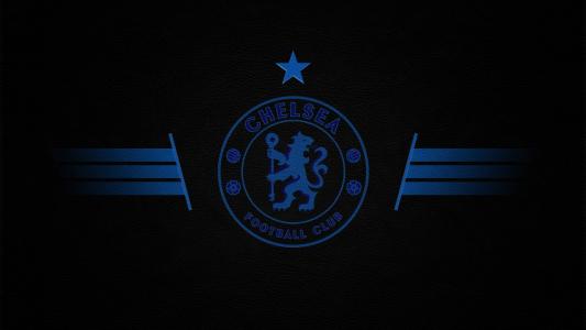 切尔西足球俱乐部，标志在灰色的蓝色